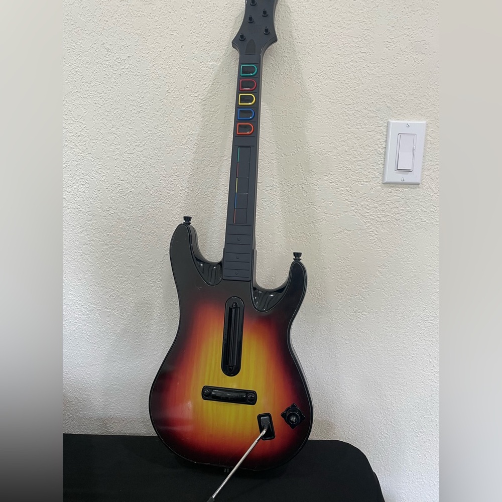 PS3 Guitar Hero Wireless Guitar Red Octane Sunburst 95451.805 No Dongle AS IS
